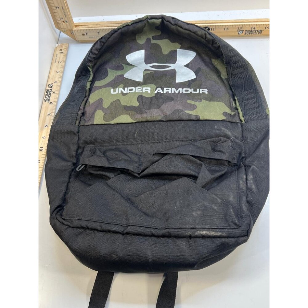Women's Under Armour Camo Backpack Black School Travel Sports Bag Lightweight - Picture 1 of 2